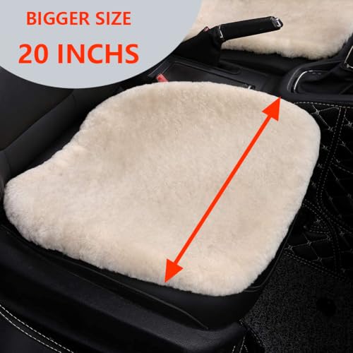 Genuine Sheepskin Car Seat Cover for Fuzzy Soft Fur Wool Cushion