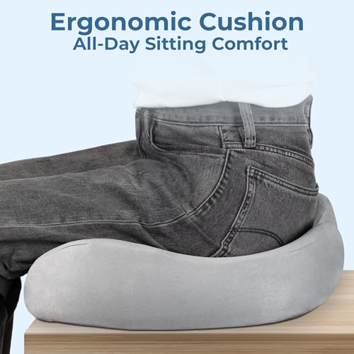 Seat Cushion Memory Foam Chair Cushion for Tailbone Pain Relief