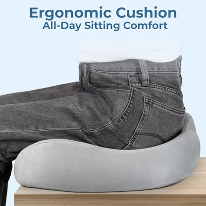 Seat Cushion Memory Foam Chair Cushion for Tailbone Pain Relief