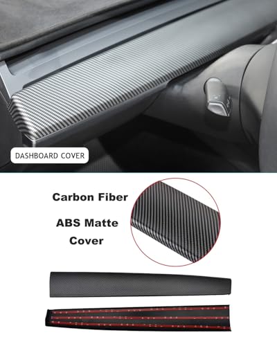 Matte White Dashboard Cover Compatible with Tesla Model 3（2021
