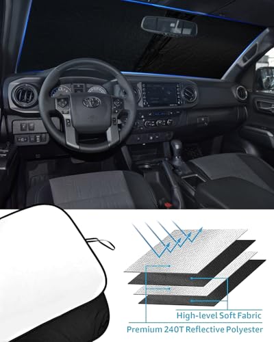 Foldable Front Windshield Sunshade fit for Toyota Tacoma 2016