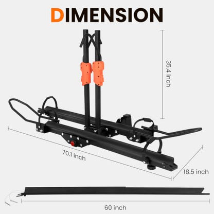 Platform 2 EBike Rack for Car Hitch Bike Rack for SUV RV Trucks Carrier Bicycle Car Racks 2 (2 Count)