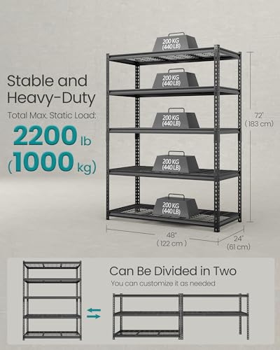 5 Tier Steel Storage Shelves
