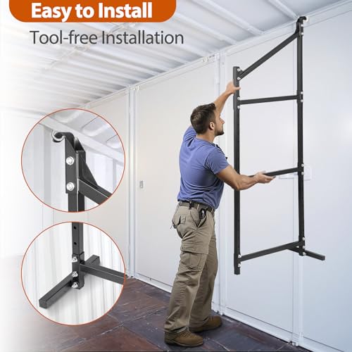 2 Pack Hanging Heavy duty Adjustable Shelf 56.5x22 Cargo Container Shelving units (2 Count)