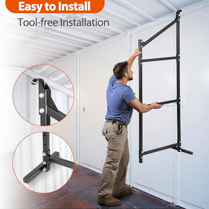 2 Pack Hanging Heavy duty Adjustable Shelf 56.5x22 Cargo Container Shelving units (2 Count)