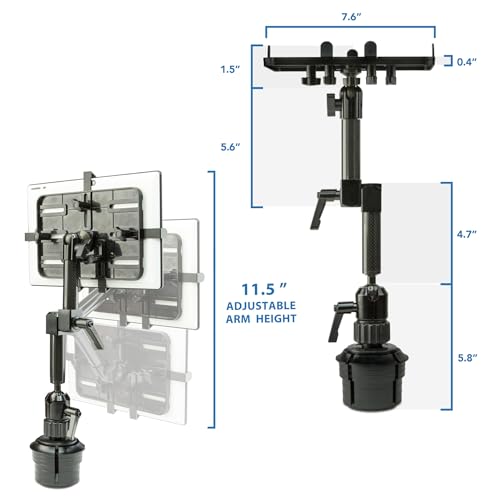 Carbon Fiber Cup Holder Tablet Mount Tablet Holder for Car Truck SUV