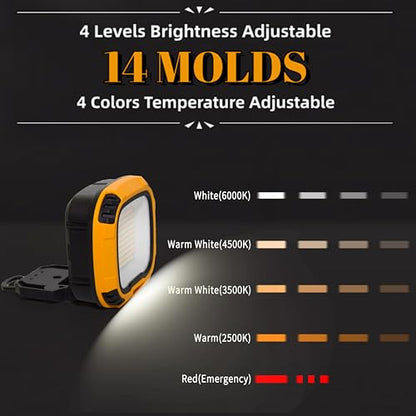 2 Pack Magnetic Work Light Rechargeable 5000Lumens (2 Count)