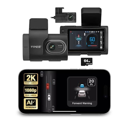 Type S T200 AI Driver Assistance Dash Cam Powered by ADAS