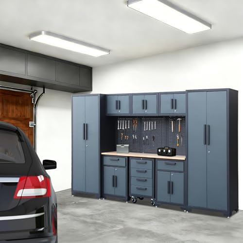 Gray Garage Storage Cabinet System 9