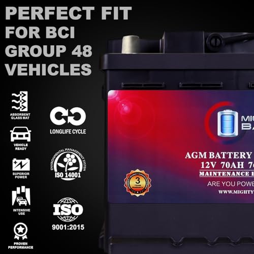 MM H6 Start and Stop Car BCI Group Size 48 12V 70 AH