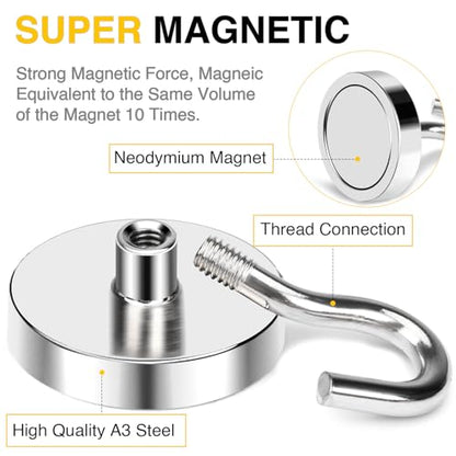Magnetic Hooks 10pcs 170lbs Cruise Essentials 2026 Magnet Hook (10 Count)