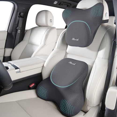 Car Lumbar Support Pillow and Neck Headrest Pillow for Office Chair