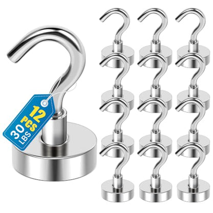 Magnetic Hooks for Cruise Essentials 2026 Cabins Door 12 Pack (12 Count)