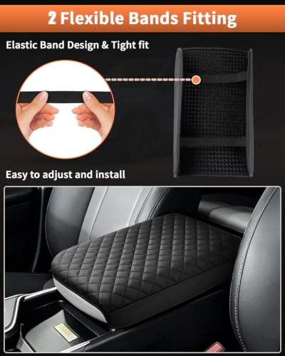 Center Console Cover for Lexus GX 550 2024 2025 2026 Leather Pad Center Arm Rest Cover Middle Console Protector Interior Accessories
