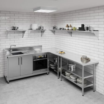 12 in. x 96 in. Stainless Steel Wall Mount Shelf