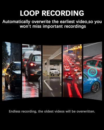 4 Channel Dash Cam Front and Rear 4K 360°View Dash Camera for Cars with GPS