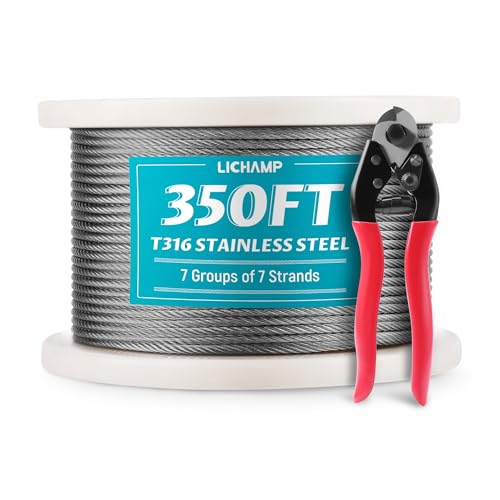 350FT 1 8" Stainless Steel Wire Rope Cable