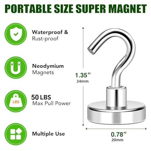Medal Holders 5PCS Magnetic Hooks 50LBS Display Hanger
