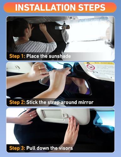 Windshield Sunshade Compatible for Toyota Prius C 2012