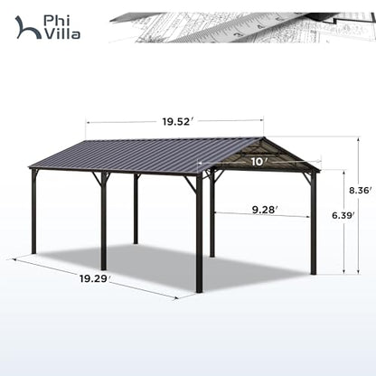 10x20ft Carport Metal Heavy Duty Carports Car Shelter