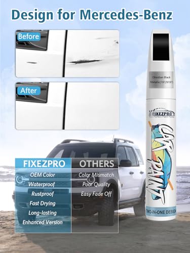 197 9197 Obsidian Black Metallic Car Touch Up Paint for Mercedes