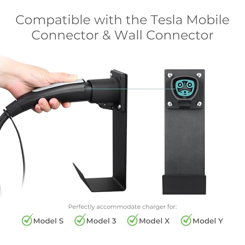 Tesla NACS Electric Vehicle Charger Nozzle Holster Dock & J