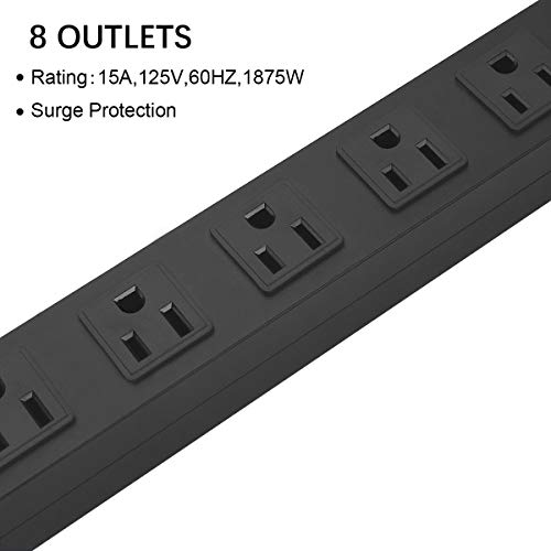 HHOSET Heavy Duty Long 8 Outlets (3 Count)