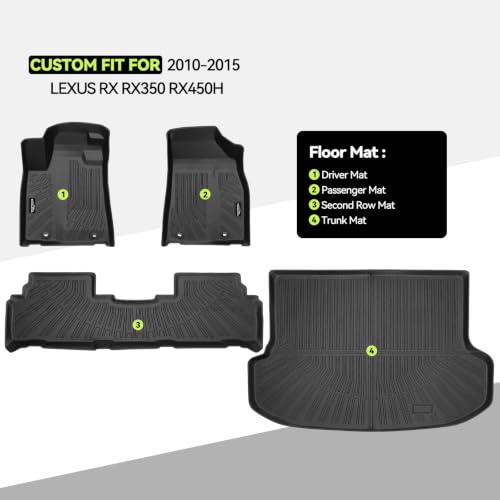 All Weather TPE Floor Mat Set for 2010