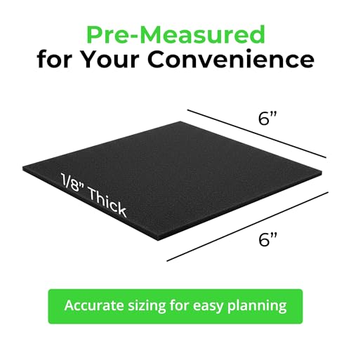 Anti Vibration Pads Furniture Pads Self Stick Versatile Adhesive Foam Rubber Pads Sheets for Appliances and Furniture (8 Count)
