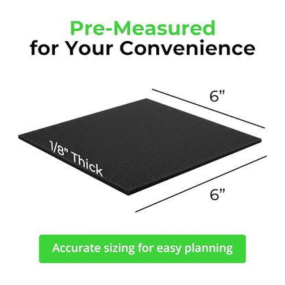 Anti Vibration Pads Furniture Pads Self Stick Versatile Adhesive Foam Rubber Pads Sheets for Appliances and Furniture (8 Count)