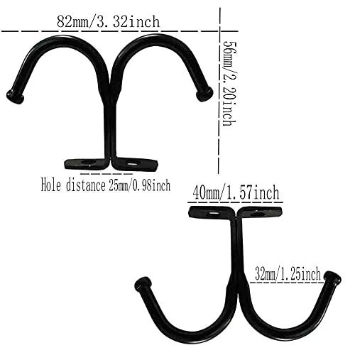 10 Pcs Black Under Shelf Hooks
