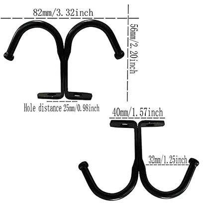 10 Pcs Black Under Shelf Hooks
