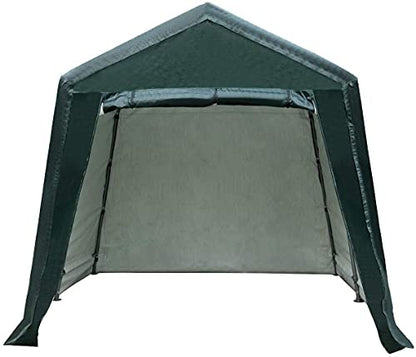 8 Ft x 14 Ft Outdoor Carport Patio Storage Shelter Metal Frame and Waterproof Ripstop Cover for Motorcycle and ATV Car