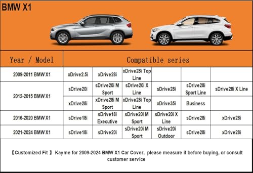 7 Layers Waterproof SUV Car Cover for BMW X1 2009