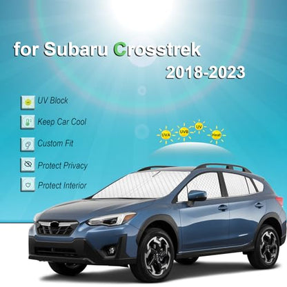 8pcs Thicken Full Sun Shades for Subaru Crosstrek 2018 (8 Count)