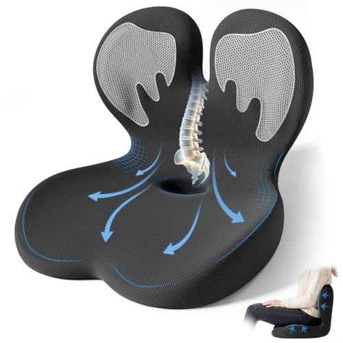 Seat Cushion with Lumbar Support Pillow