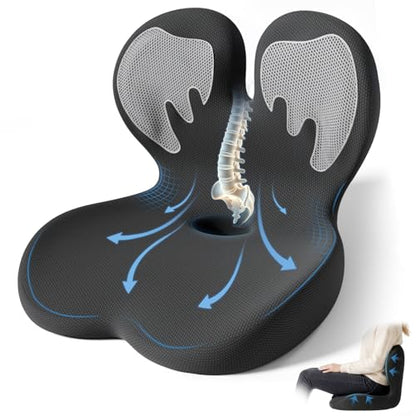 Seat Cushion with Lumbar Support Pillow