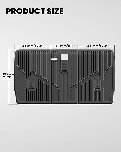 Rear Seat Back Mats for Tesla Model Y 2025 2024 2023 2022 2021 2020