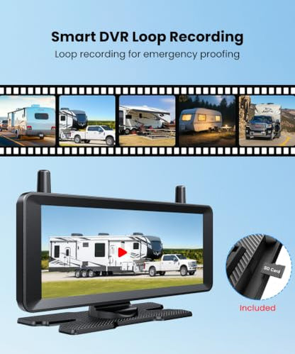 RV Backup Camera Wireless Plug and Play Compatible with Most RV