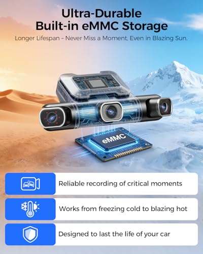 M660 4 Channel Dash Cam Front and Rear Inside