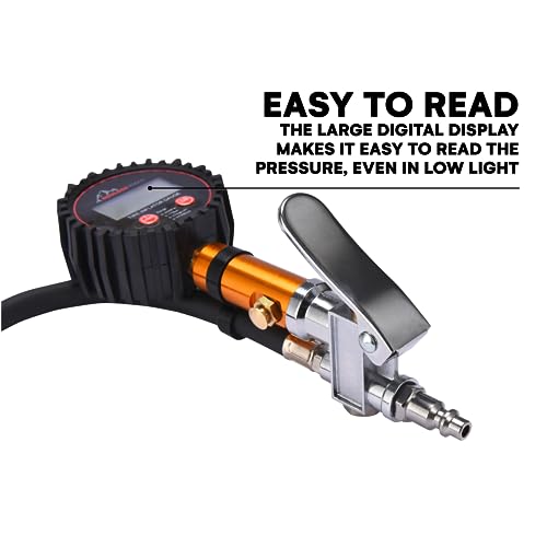 Tire Pressure Gauge with Inflator