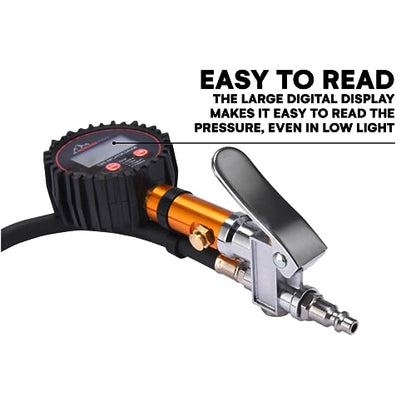 Tire Pressure Gauge with Inflator