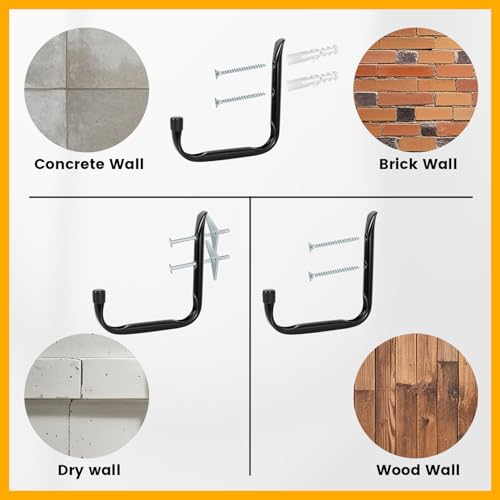 8 Pack Heavy Duty Garage Hook for Hanging 50 lbs (8 Count)