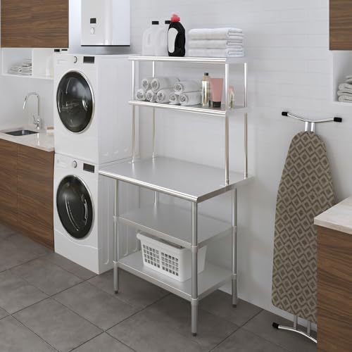 Stainless Steel Work Table with 2 Shelves