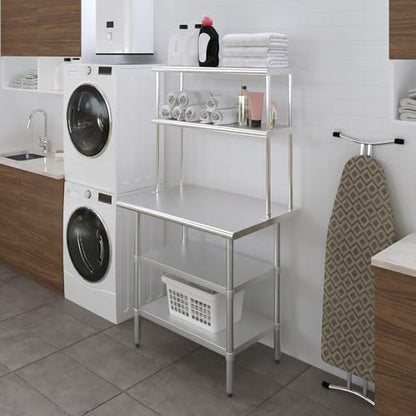 Stainless Steel Work Table with 2 Shelves