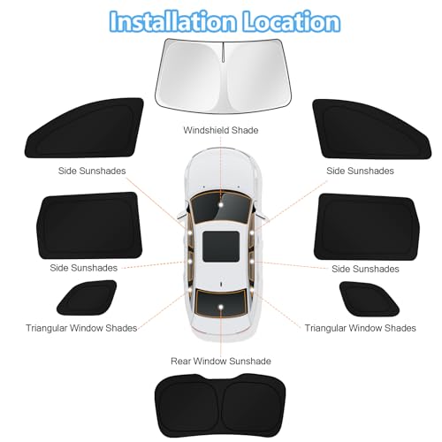 Car Window Shades for Jeep Compass 2017 (8 Count)
