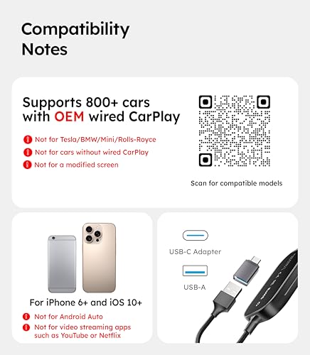 2026 Upgrade Wireless CarPlay Adapter [Long