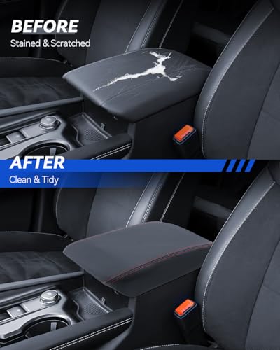 Armrest Cover for 2025 2024 2023 2022 2021 2020 Ford Explorer Accessories Center Console Middle Lid Pad Protector for Car Elbow Rest