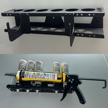 Caulking Tube and Gun Holder Storage Rack Organizer