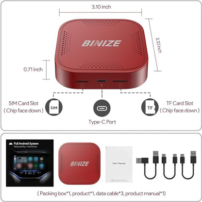 Wireless CarPlay Android AUTO Multimedia Video Box Android 13